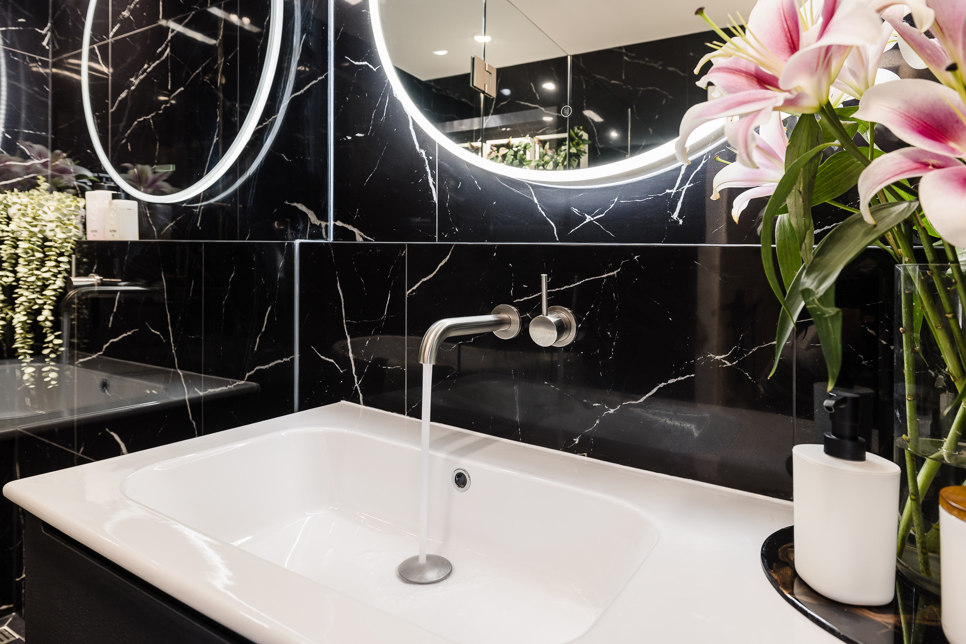 The Luxe Retreat — completed bathroom with spa-like atmosphere